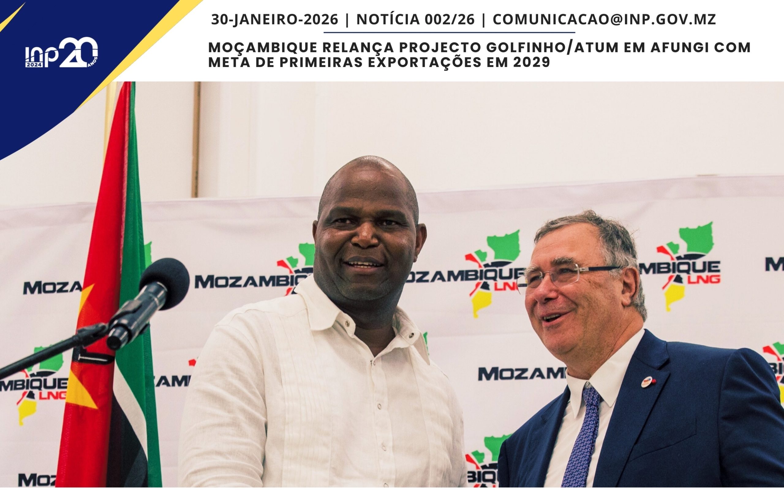 30-01-2026 | Moçambique Relança Projecto Golfinho/Atum em Afungi com Meta de Primeiras Exportações em 2029